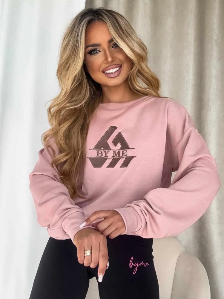 Bluza dresowa LUXIT, różowa