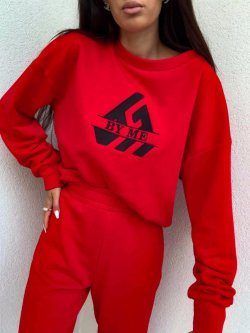 Bluza dresowa LUXIT, czerwona