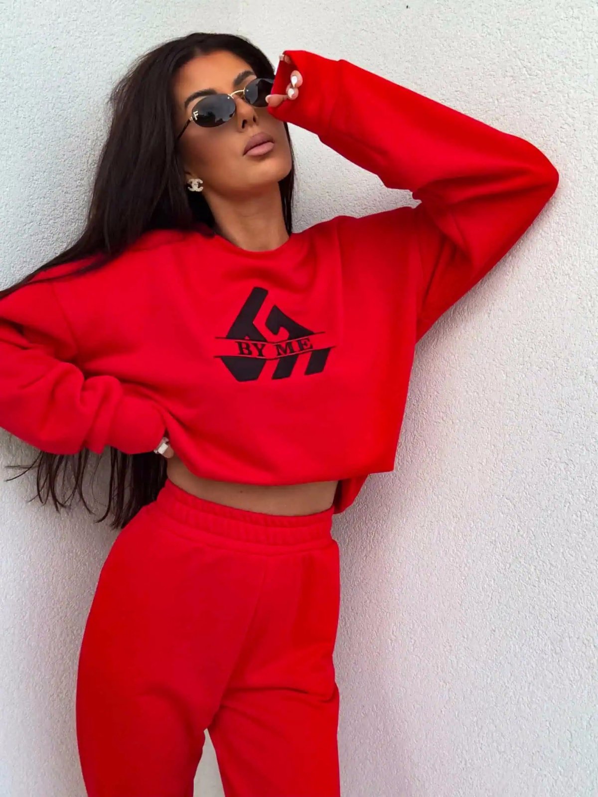 Bluza dresowa LUXIT, czerwona