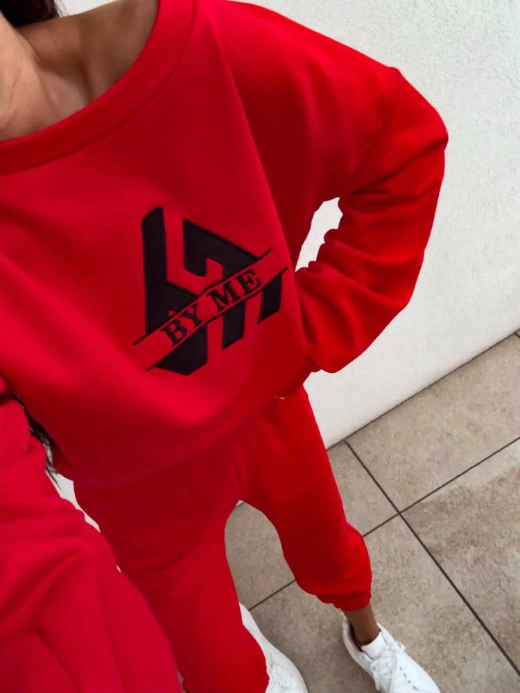 Bluza dresowa LUXIT, czerwona