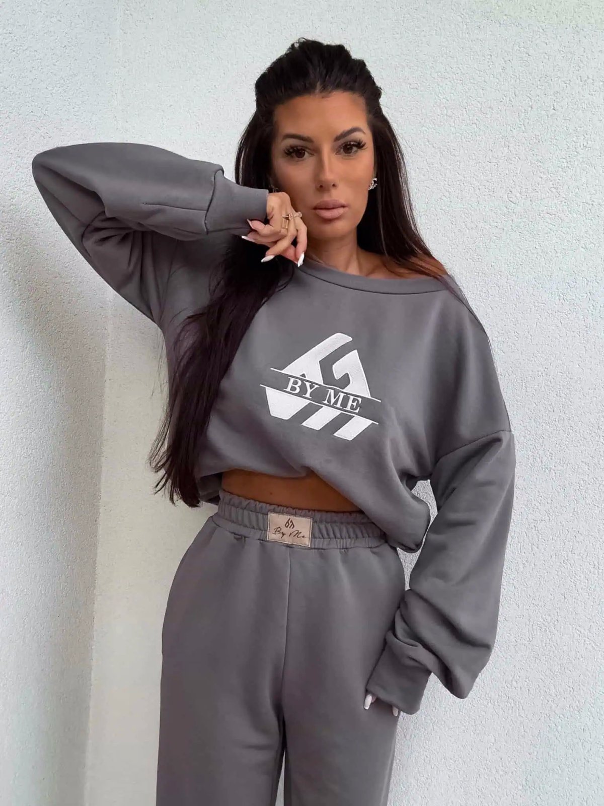 Bluza dresowa LUXIT, szara