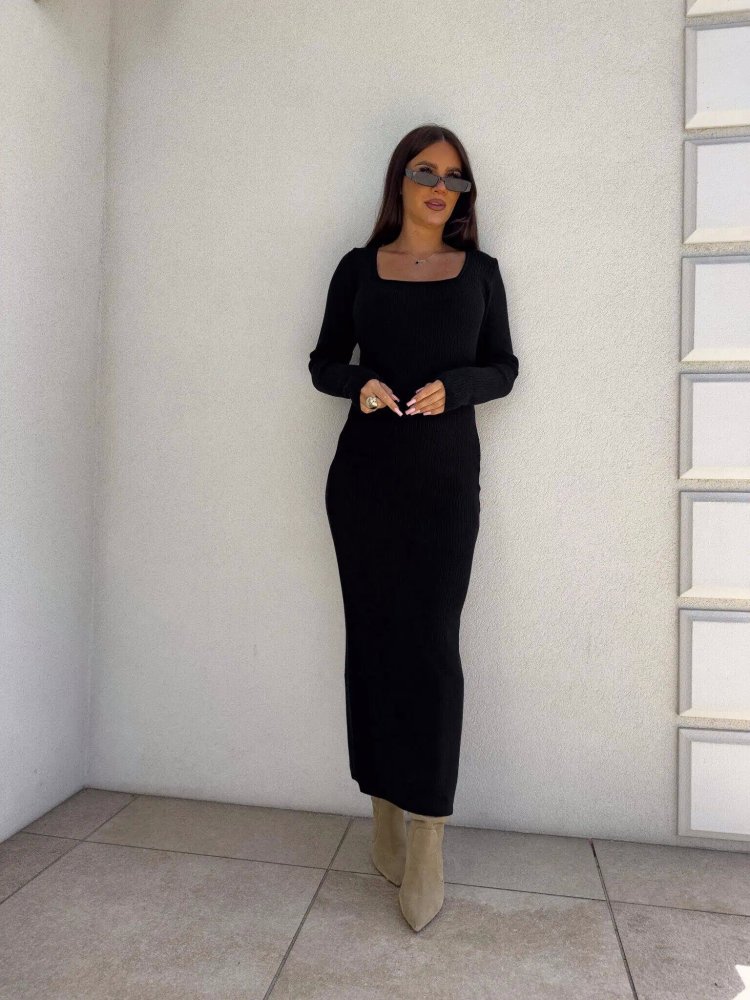 Sukienka z kaszmirem COYA, czarna