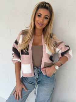 Sweter/cardigan OTTO, powder/chocolate