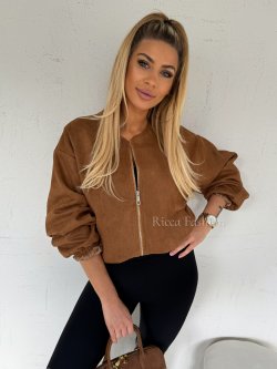 Bomberka zamszowa ZOYA, camel