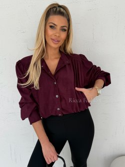 Kurtka/katana zamszowa NOMI, burgund