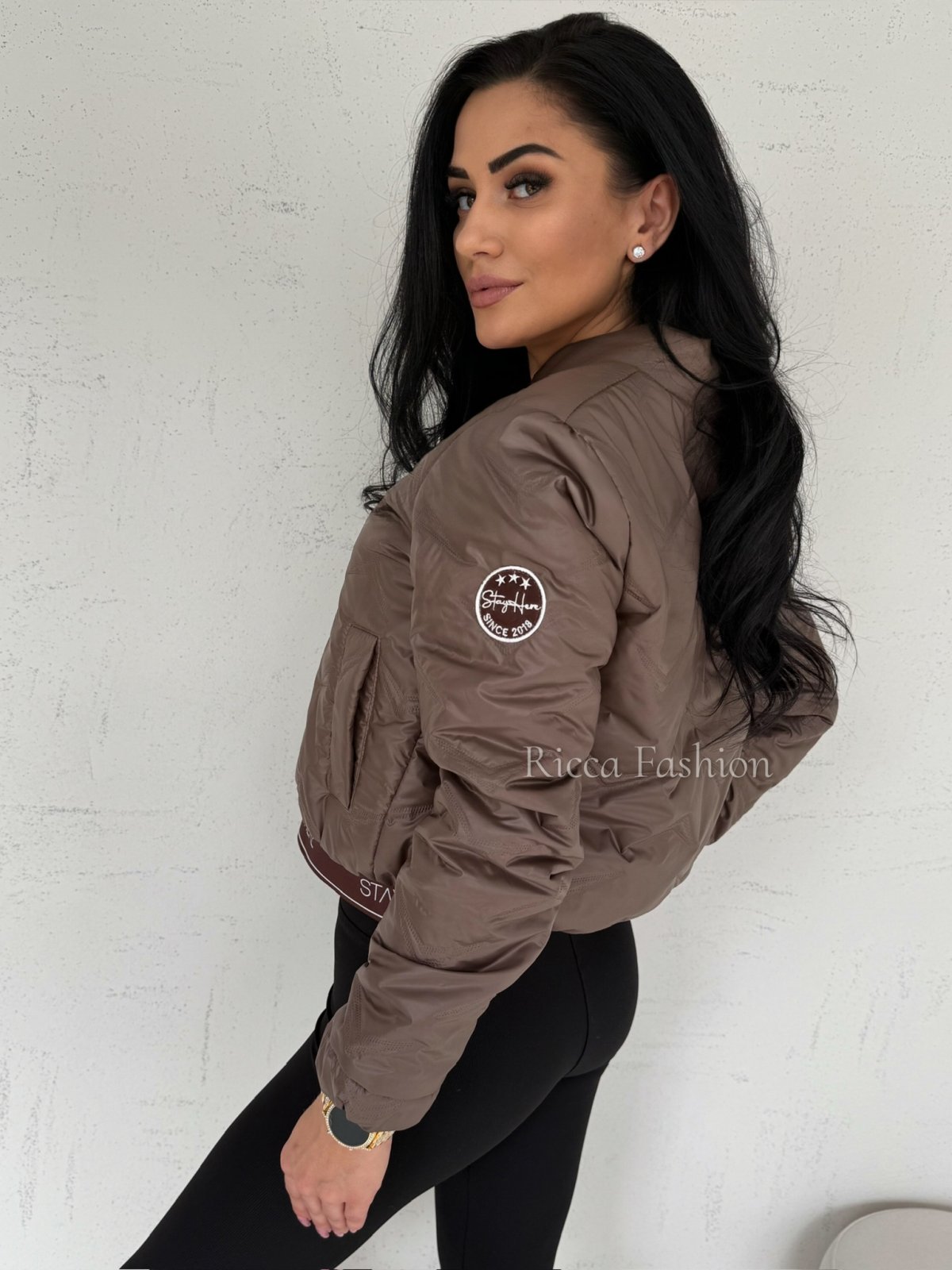 Kurtka pikowana HUDSON, chocolate