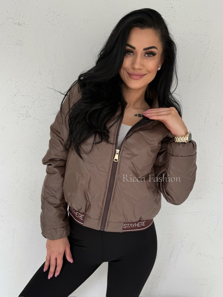 Kurtka pikowana HUDSON, chocolate