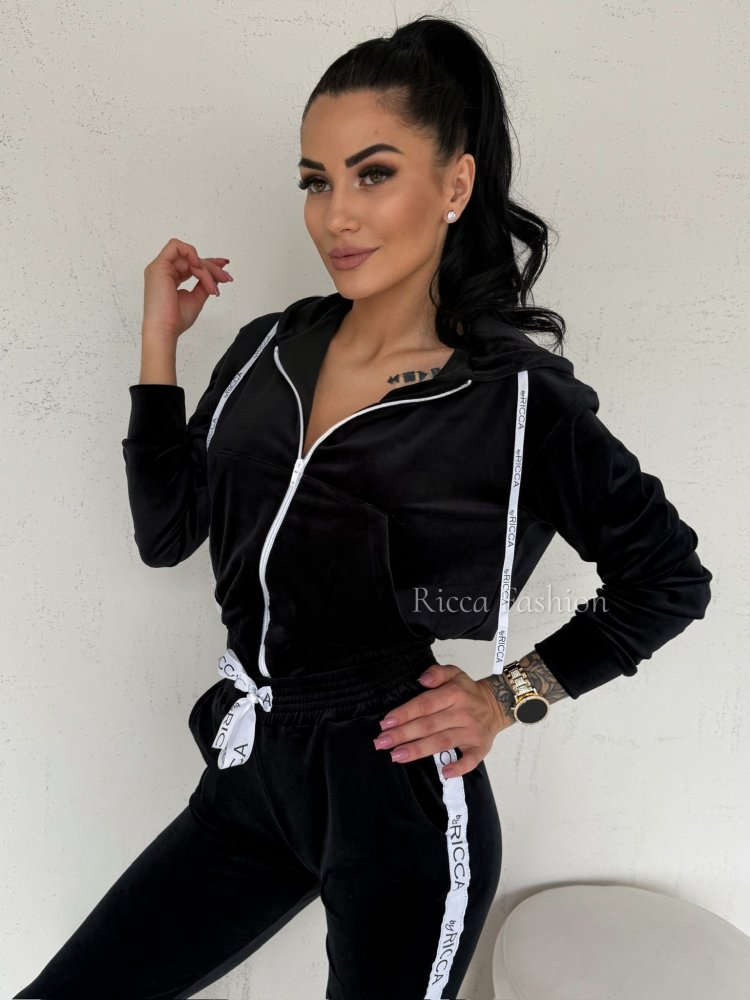 Komplet welurowy ANGEL by Ricca, black