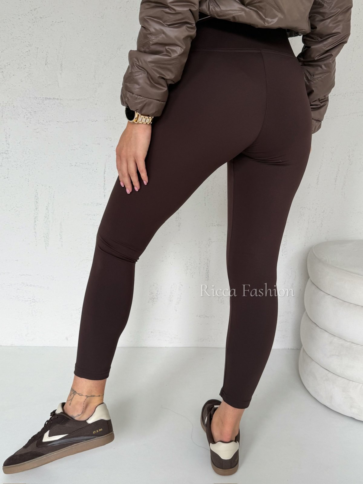 Legginsy z lycry  SILK, chocolate