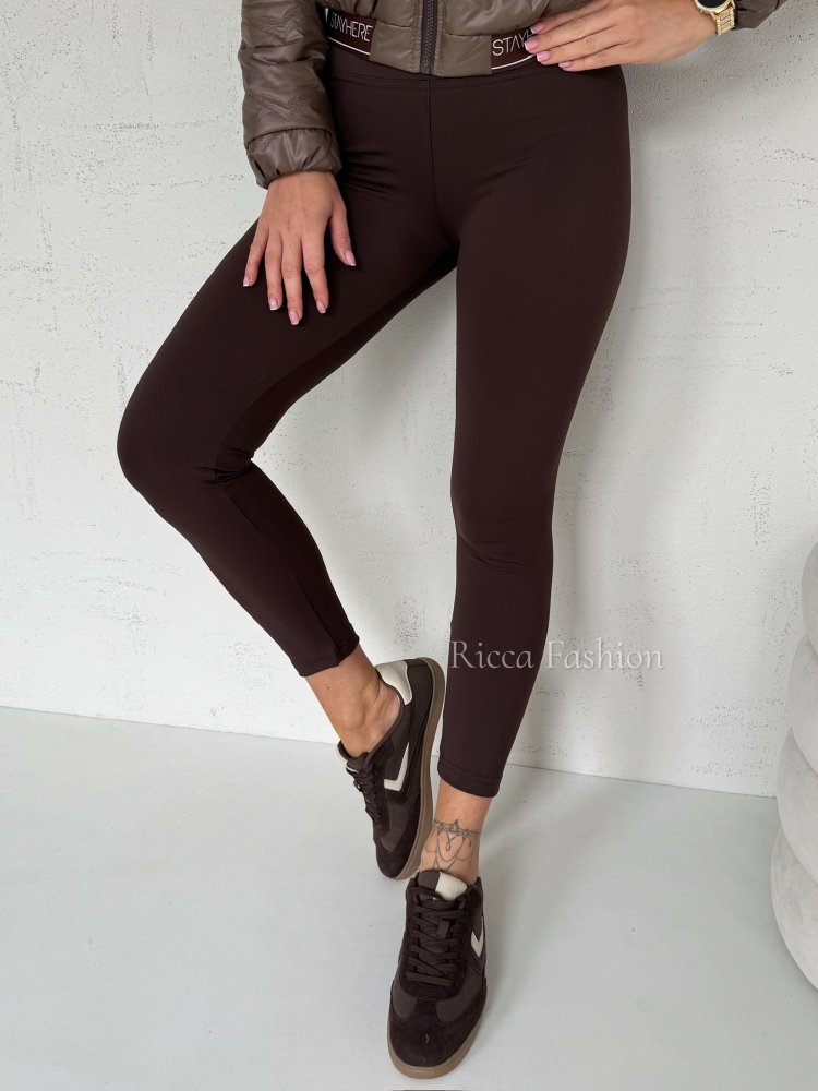 Legginsy z lycry  SILK, chocolate