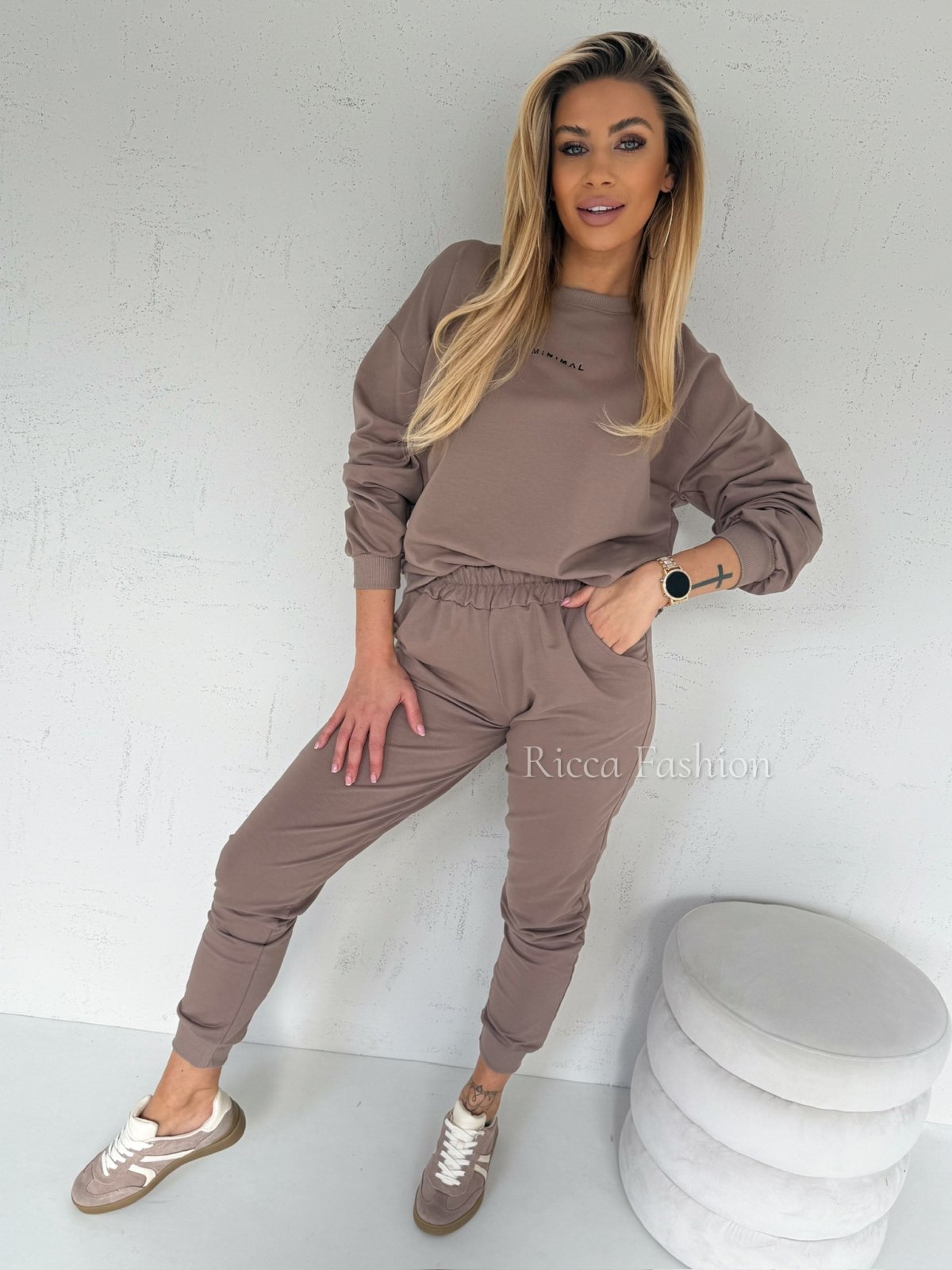 Komplet dresowy MINIMAL, mocca