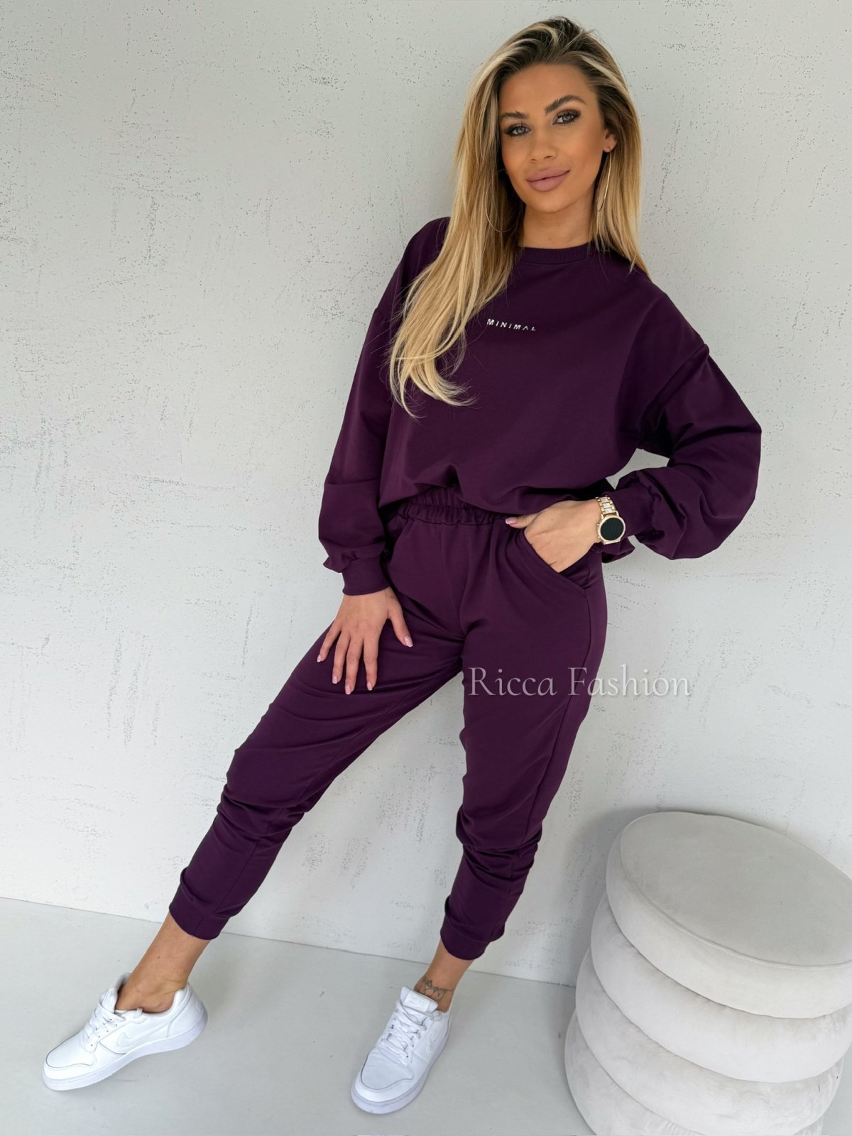 Komplet dresowy MINIMAL, plum