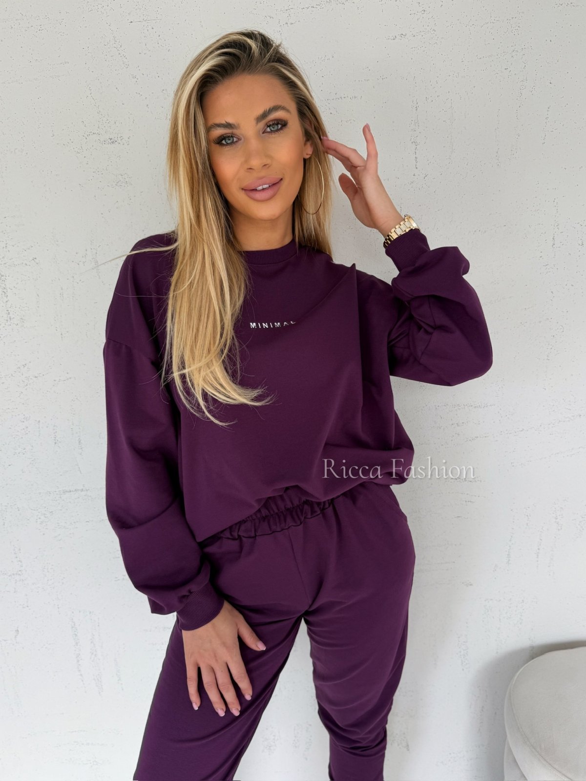 Komplet dresowy MINIMAL, plum