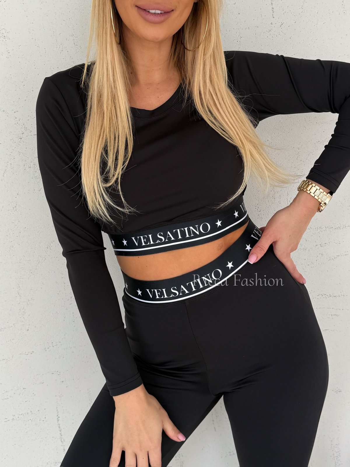 Komplet z wiskozy SIENTO, black