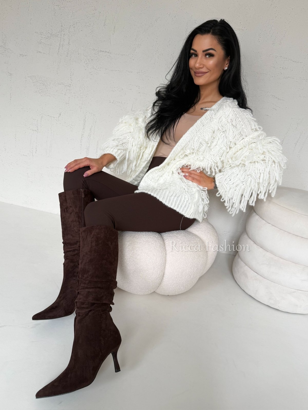 Kardigan FLOPPY, ecru