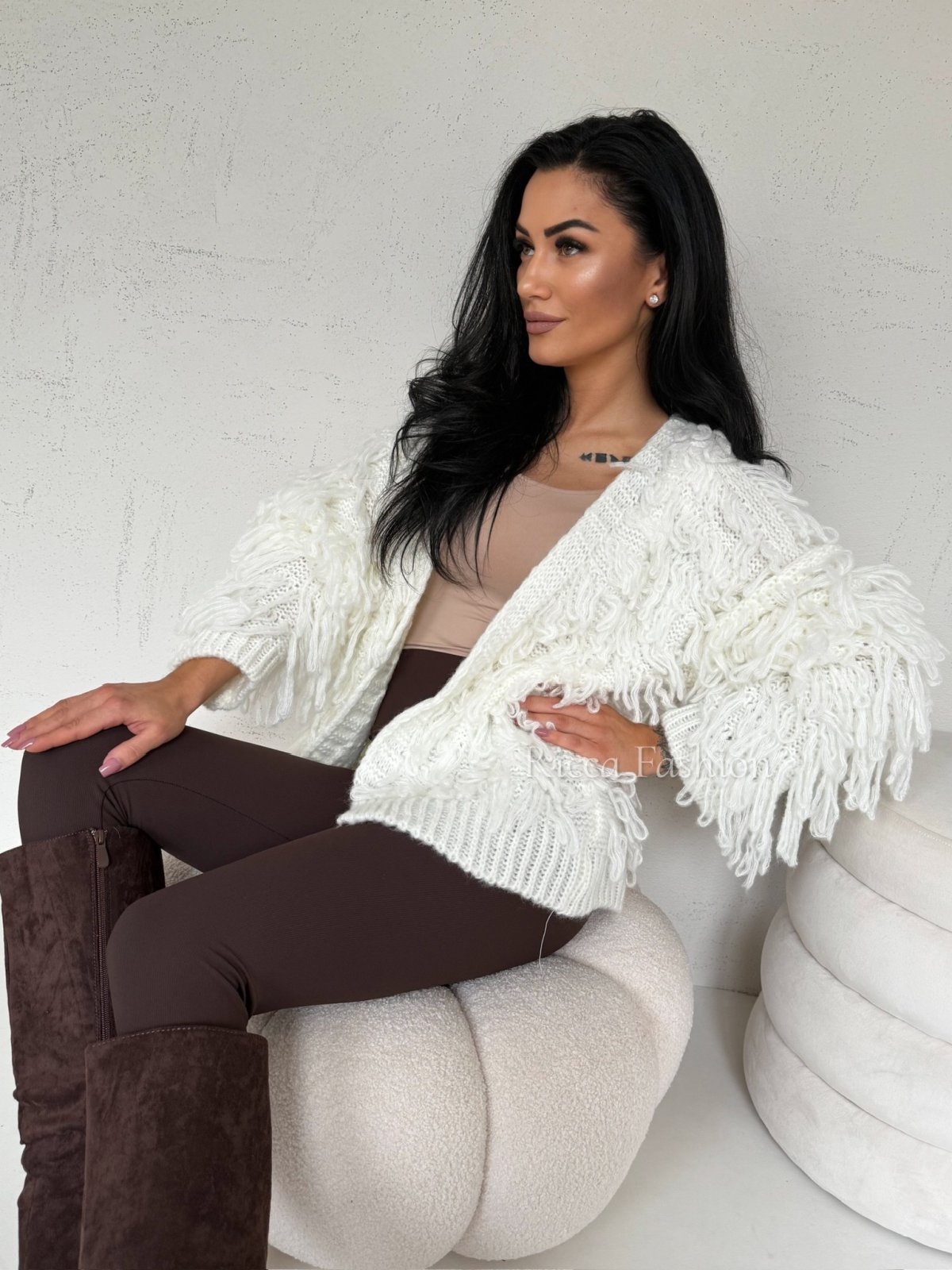 Kardigan FLOPPY, ecru