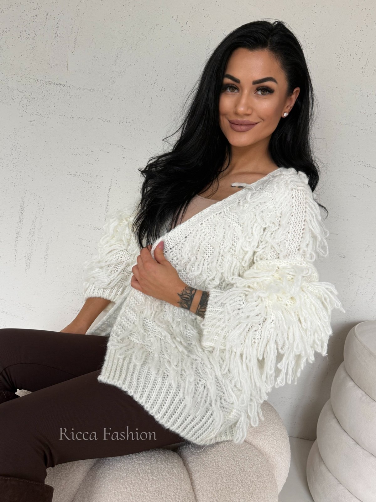 Kardigan FLOPPY, ecru