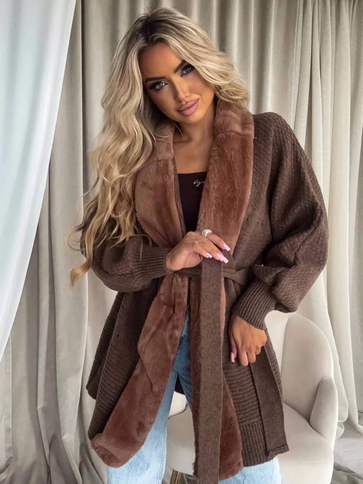 Kardigan DREAM, czekolada