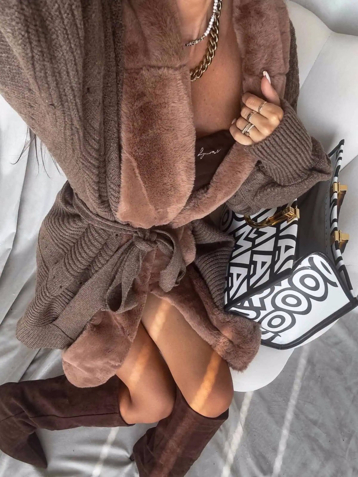 Kardigan DREAM, czekolada