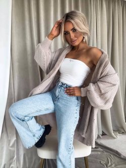 Kardigan DREAM, taupe