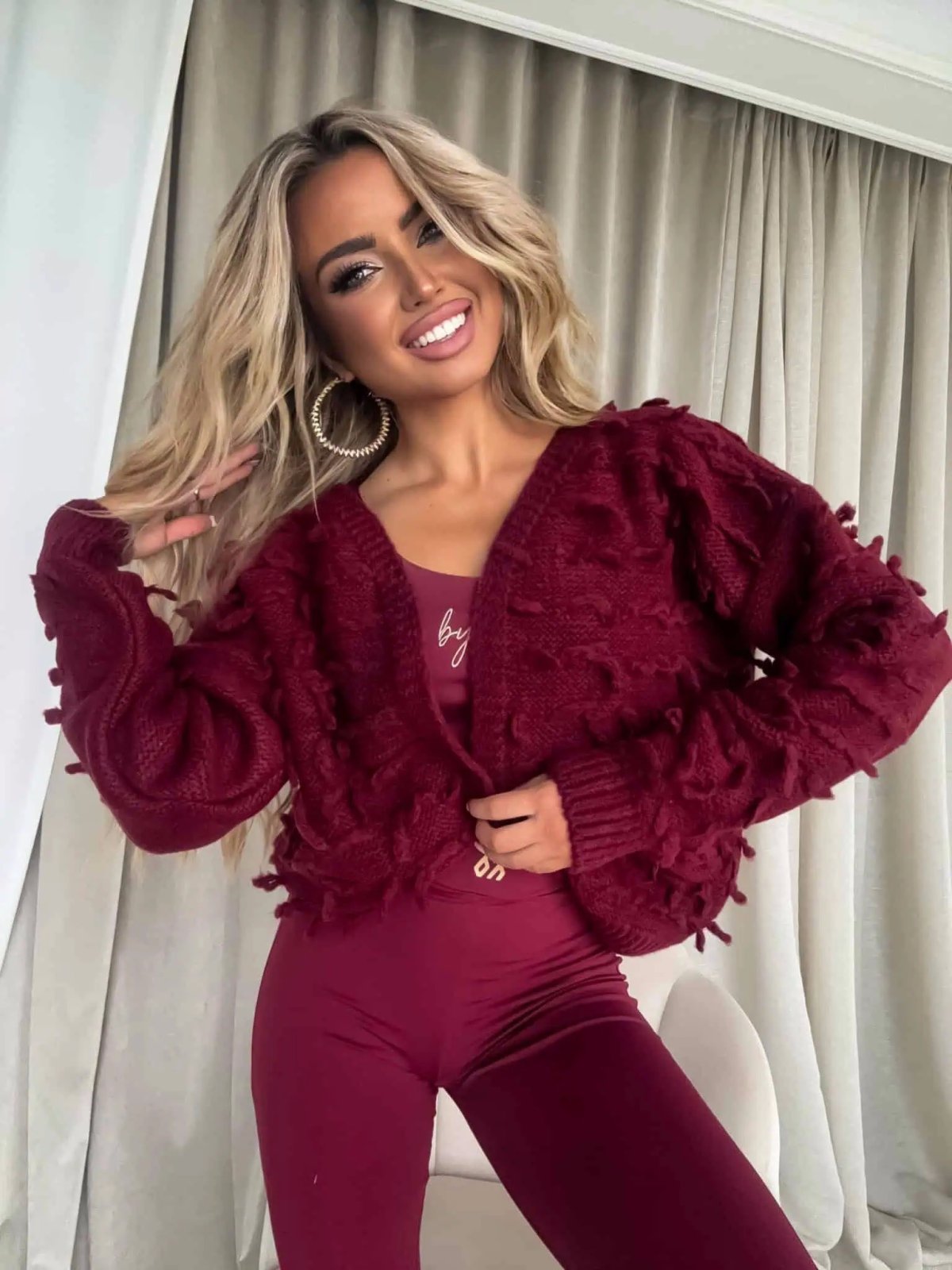 Sweter LIZZY, bordowy