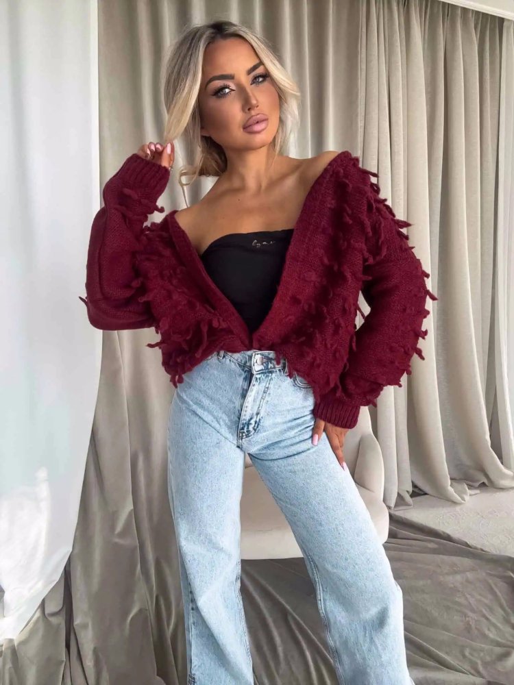 Sweter LIZZY, bordowy