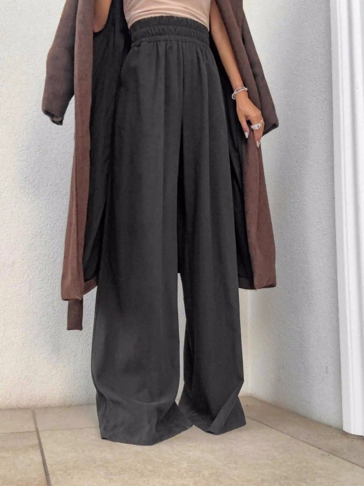 Spodnie z wiskozy SZWEDY, czarne