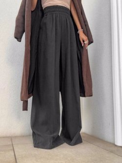 Spodnie z wiskozy SZWEDY, czarne