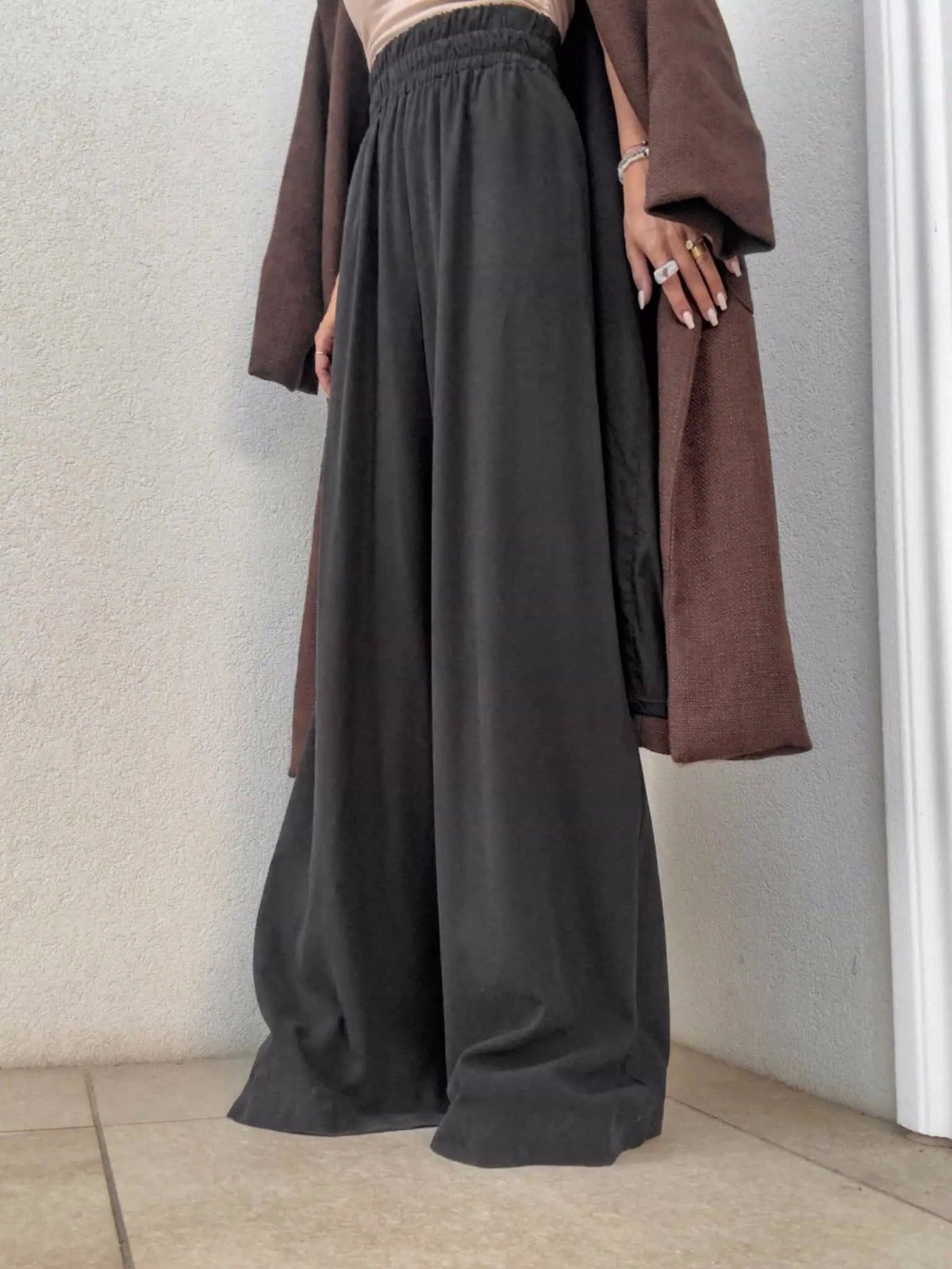 Spodnie z wiskozy SZWEDY, czarne