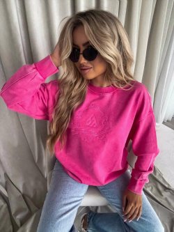 Bluza dekatyzowana QUEEN, różowa