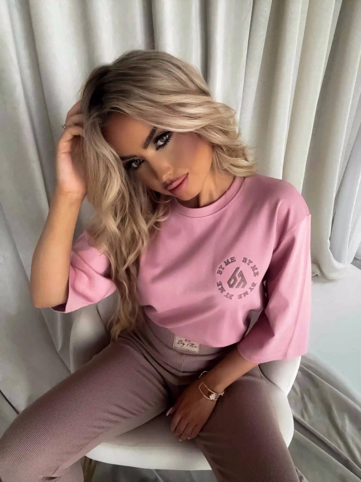 T-shirt PREMIUM, brudny róż