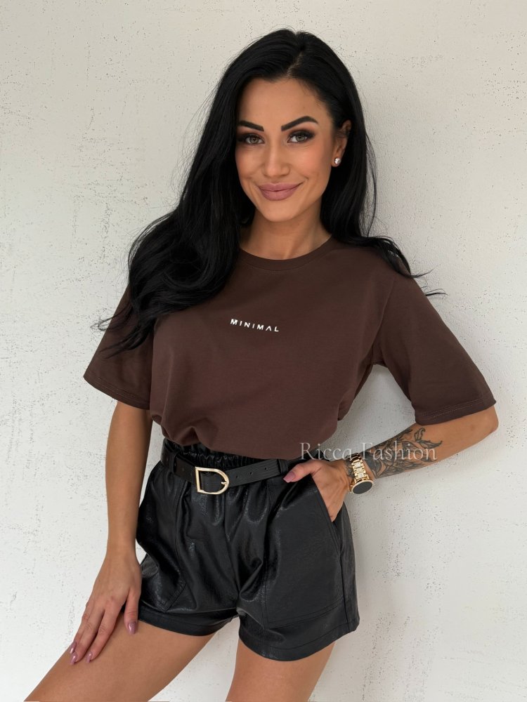 T-shirt MINIMAL, chocolate