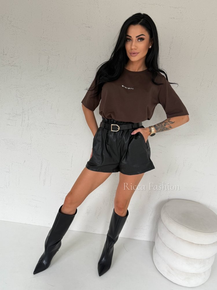 T-shirt MINIMAL, chocolate