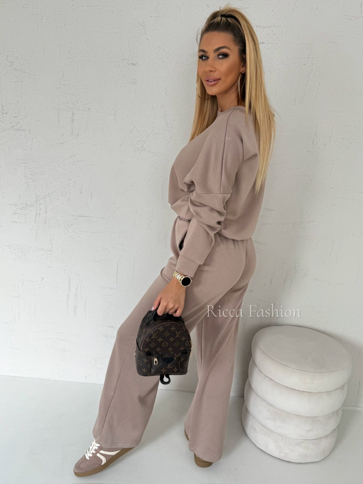 Komplet z wiskozą MALTI, taupe