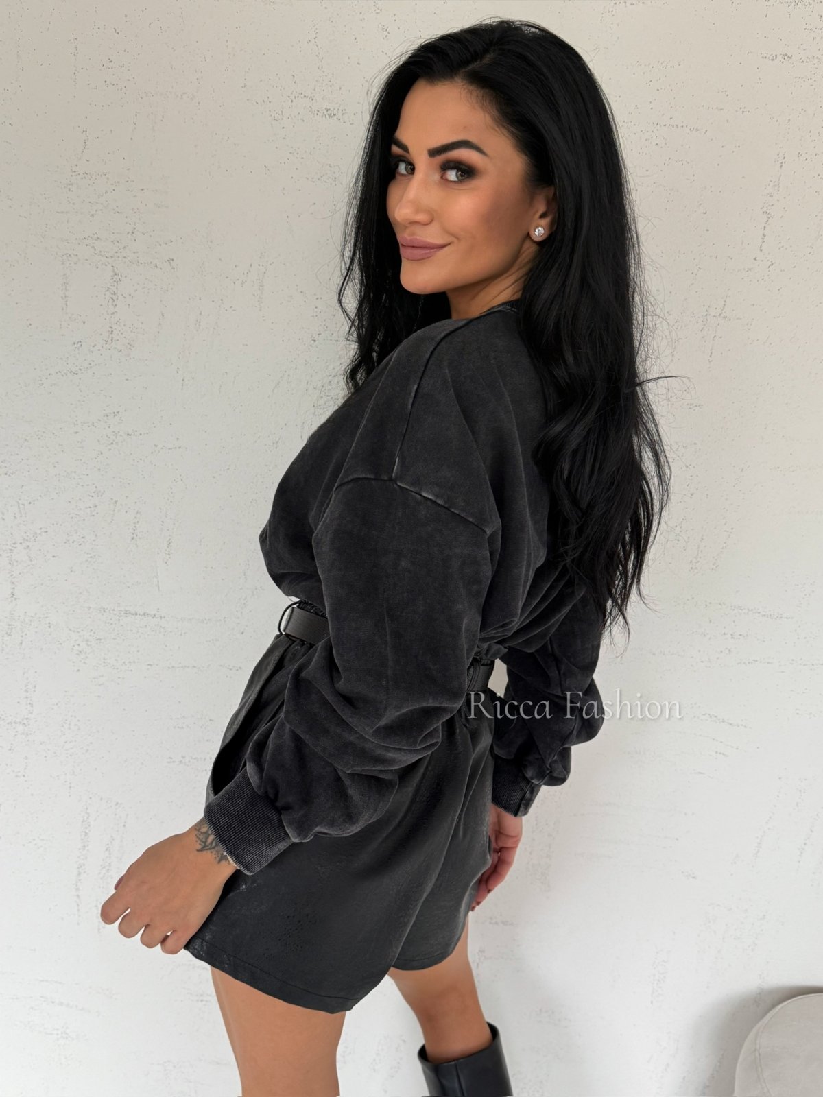 Bluza dekatyzowana MINNE, black