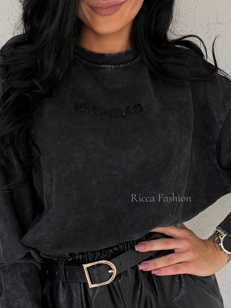 Bluza dekatyzowana MINNE, black