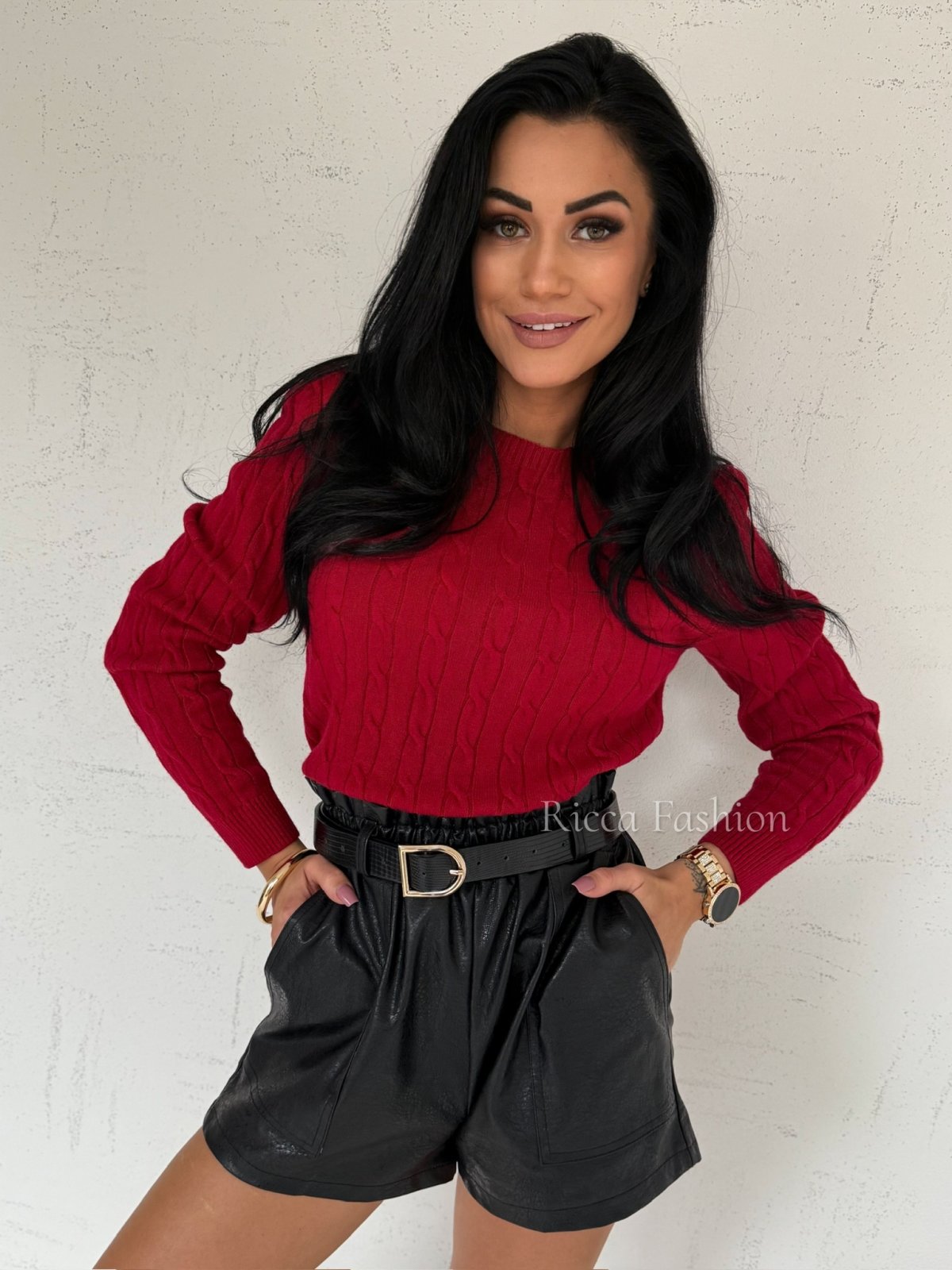 Sweter z wiskozą RALPHY, red