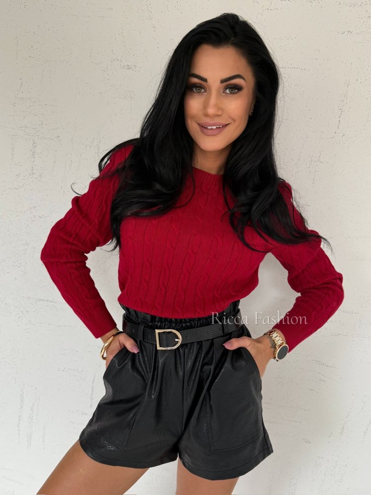 Sweter z wiskozą RALPHY, red