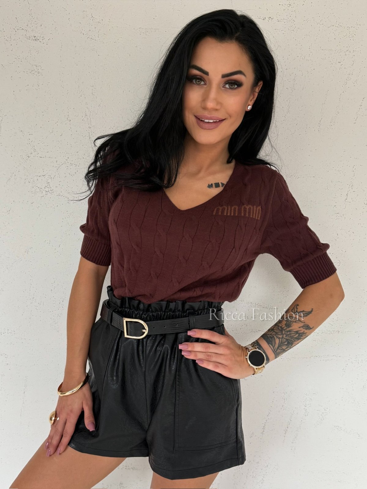 Sweter z wiskozą MILENN, chocolate