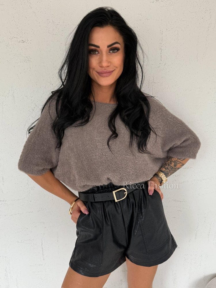 Sweter alpaka QUENTIN, mocca