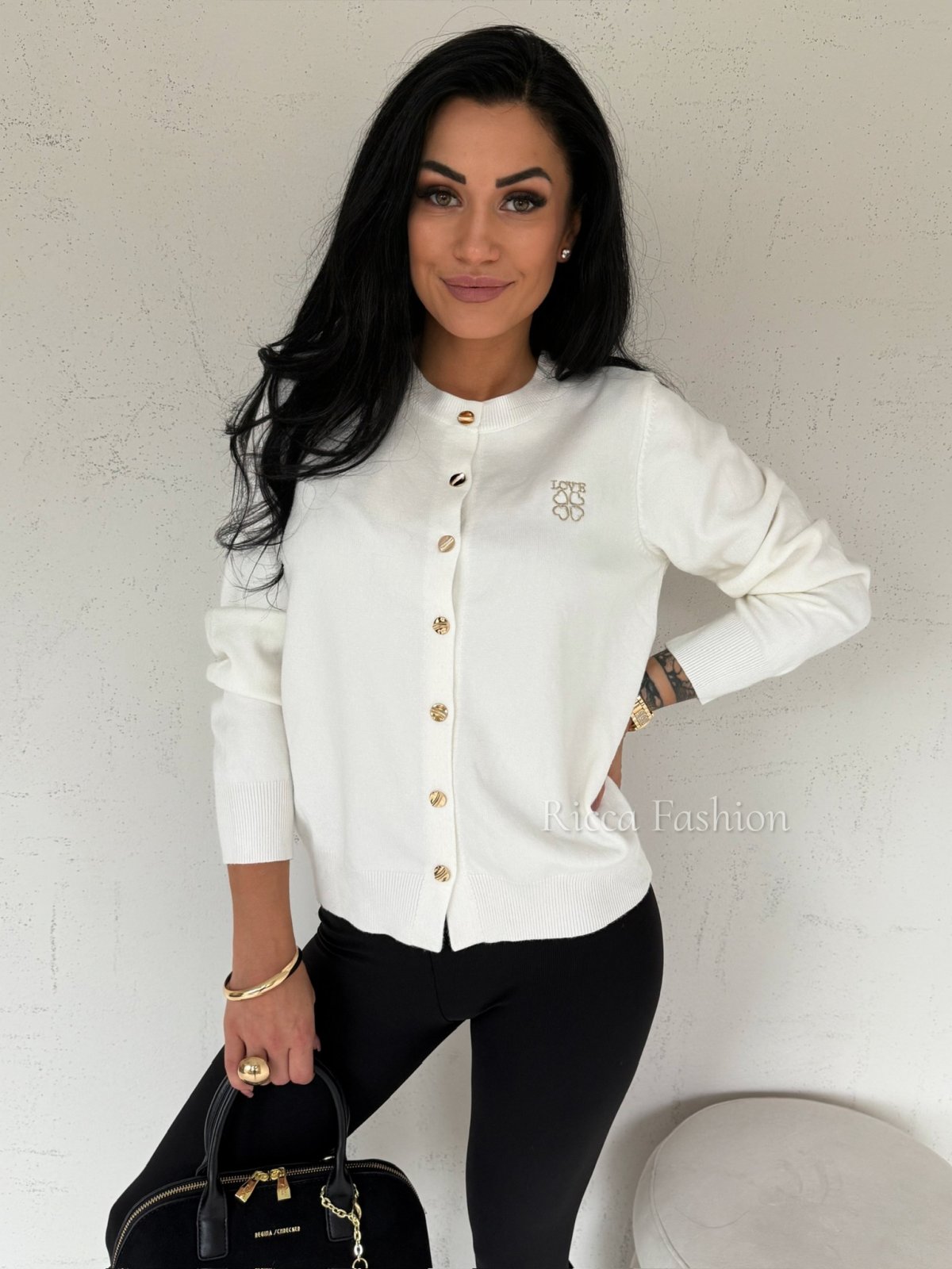 Sweter/cardigan LOVELO, ecru