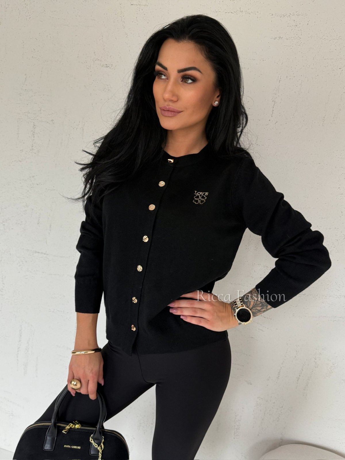 Sweter/cardigan LOVELO, black