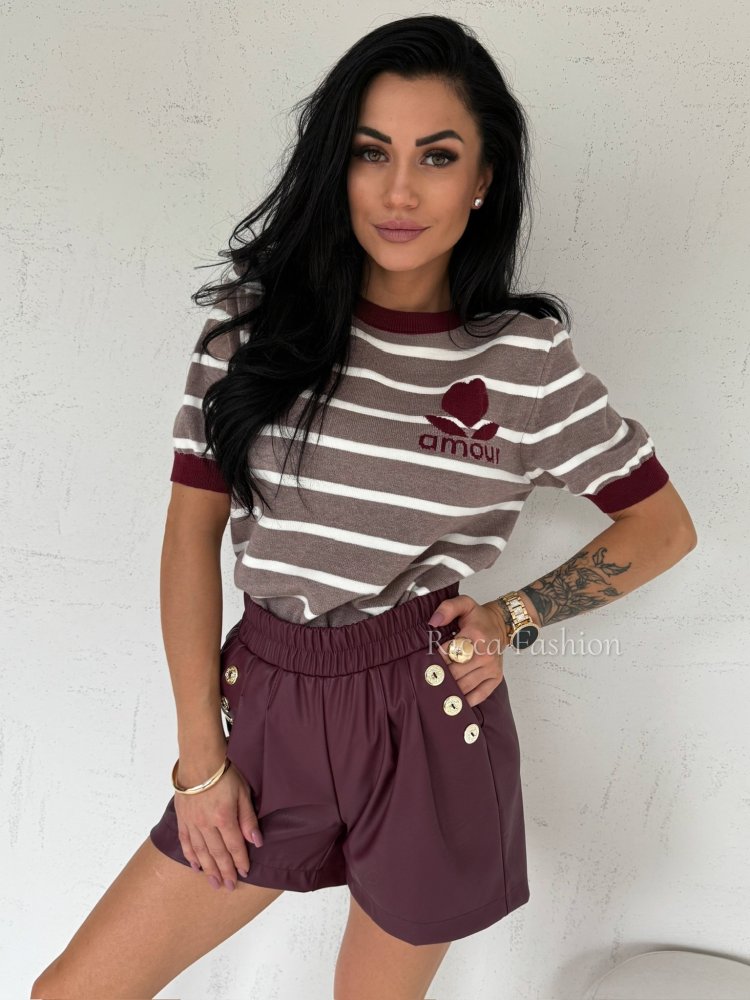 Sweter z wiskozą AMOURE, mocca