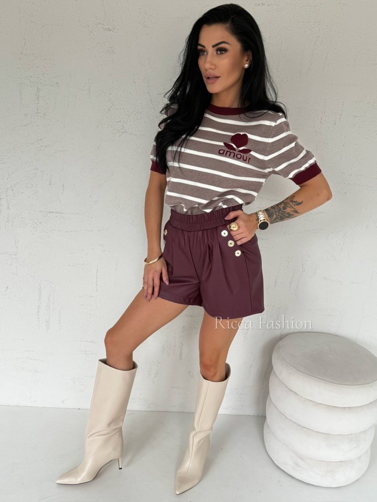 Sweter z wiskozą AMOURE, mocca