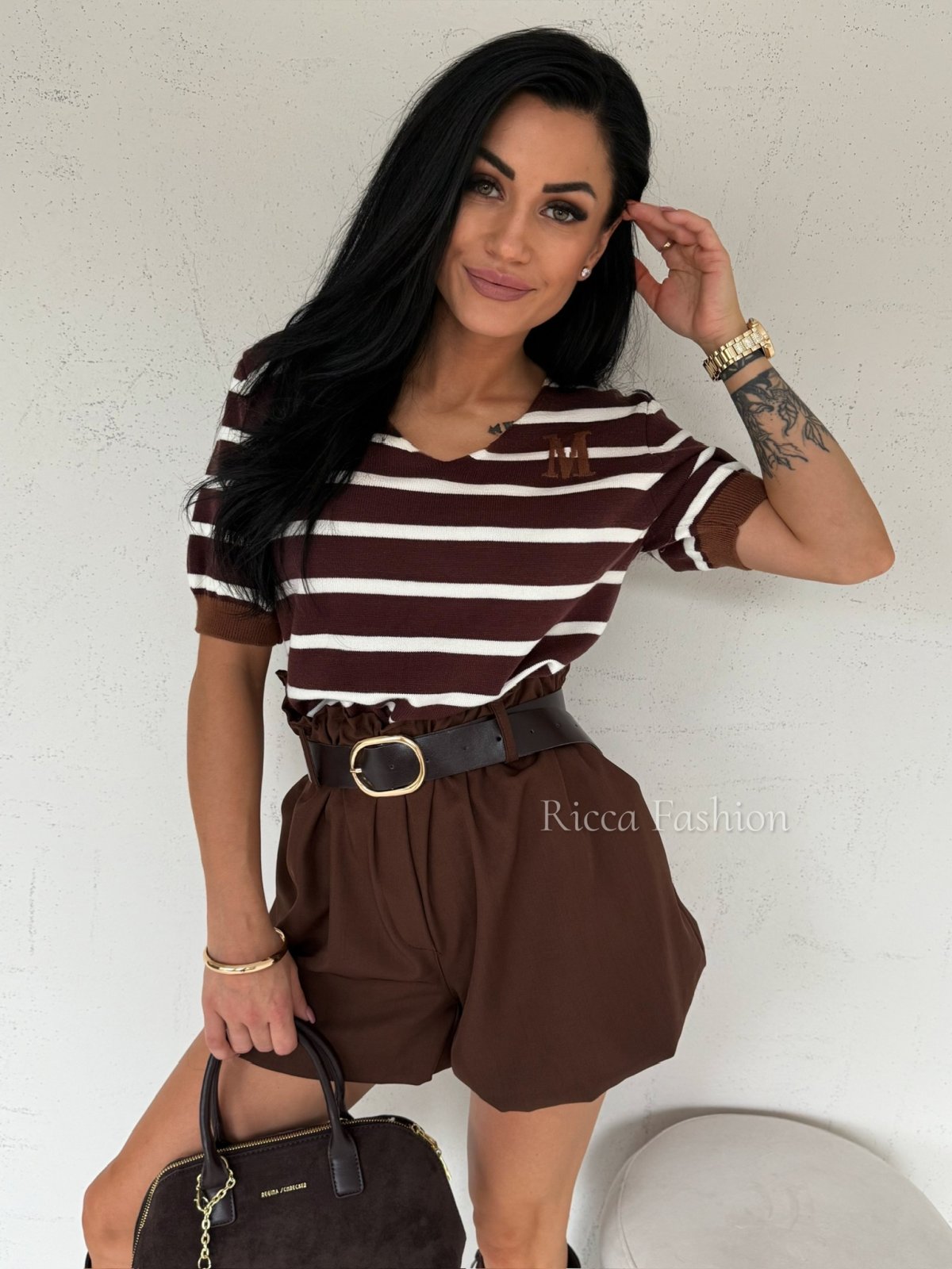 Sweter z wiskozą BONNIE, chocolate