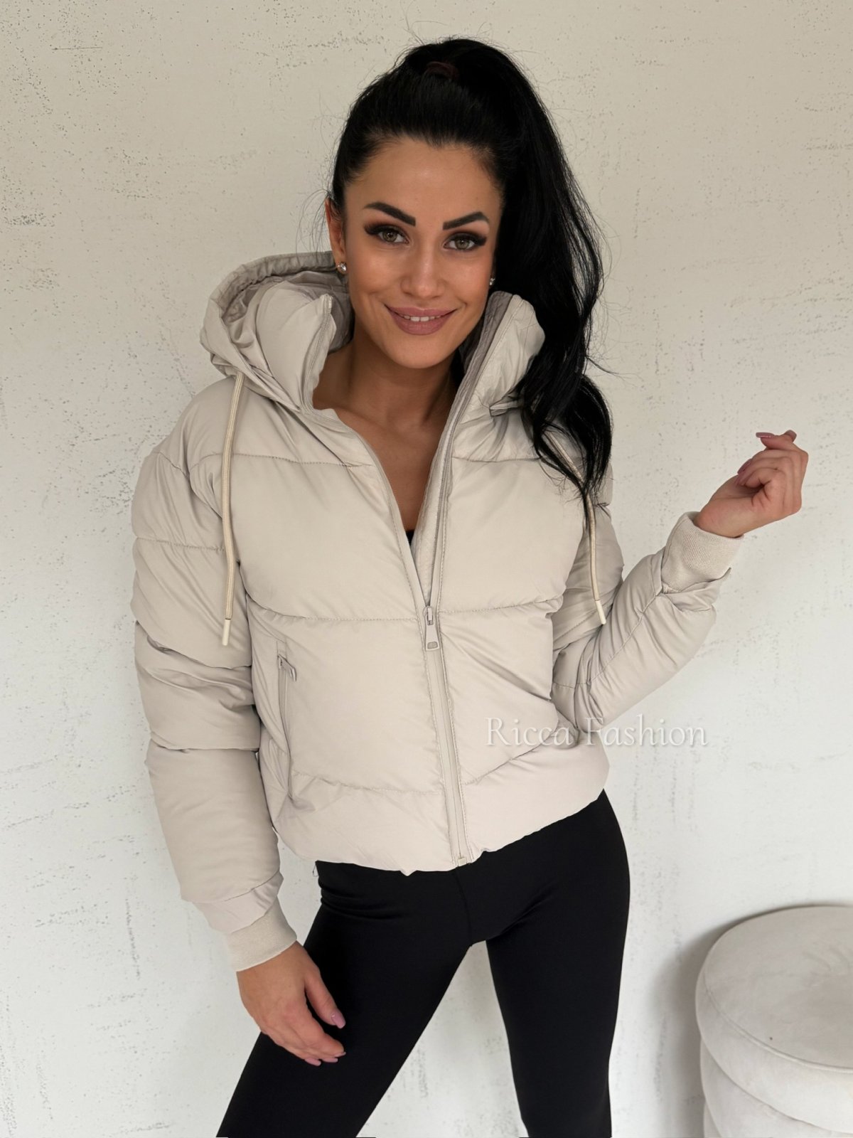 Kurtka pikowana PRIMA, nude