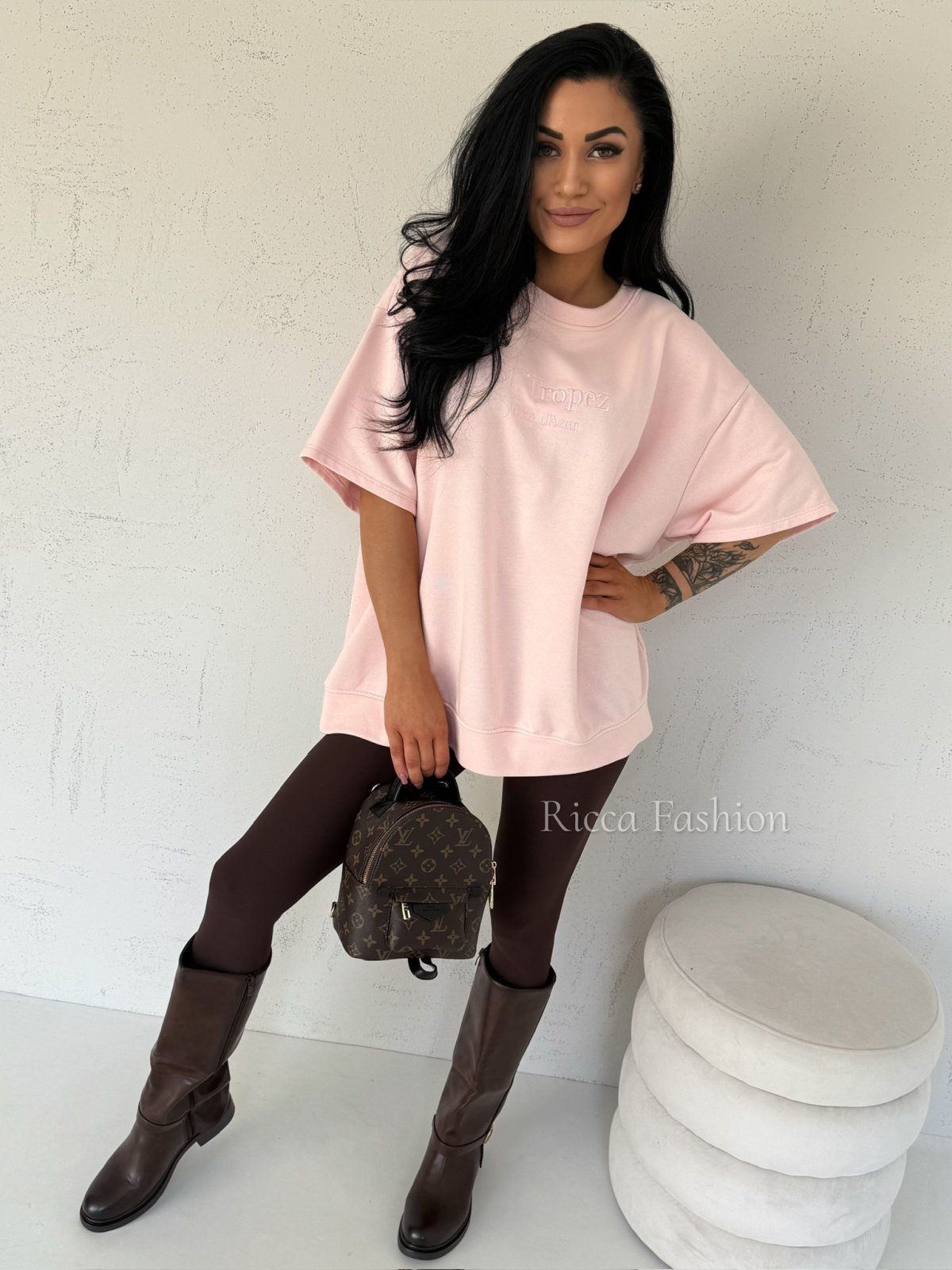 T-shirt bawełniany ST.TROPEZ, light pink