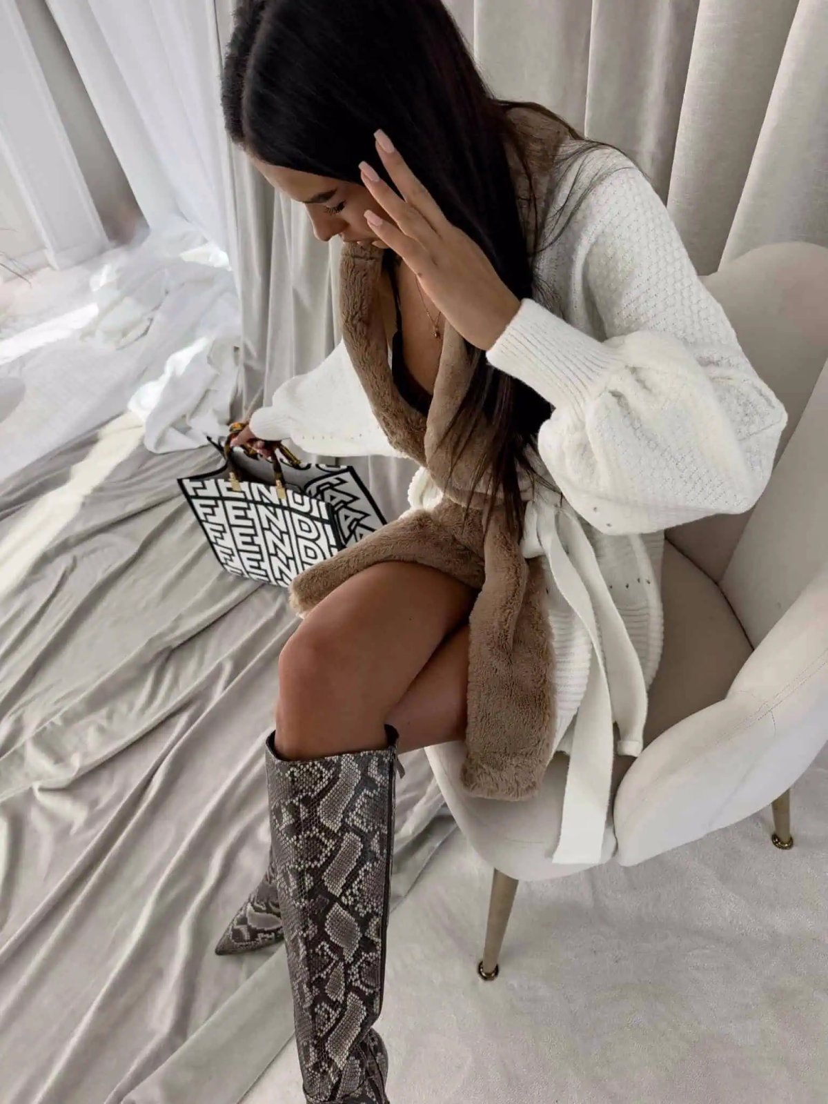 Kardigan DREAM, ecru