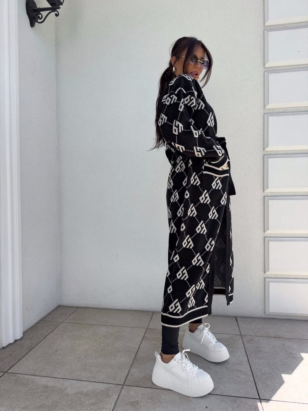 Płaszcz/kardigan ANDREA, czarny