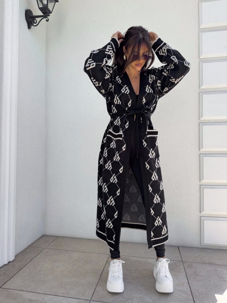 Płaszcz/kardigan ANDREA, czarny